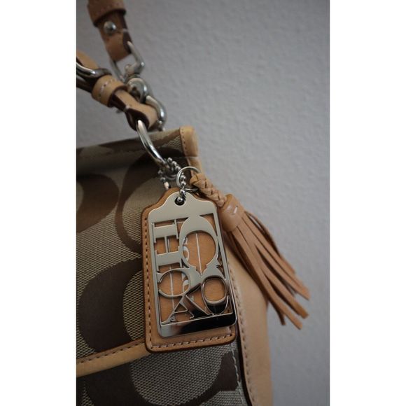 Coach Willis Brown Signature Canvas Leather ''70th Anniversary'' Crossbody Bag - Picture 11 of 16